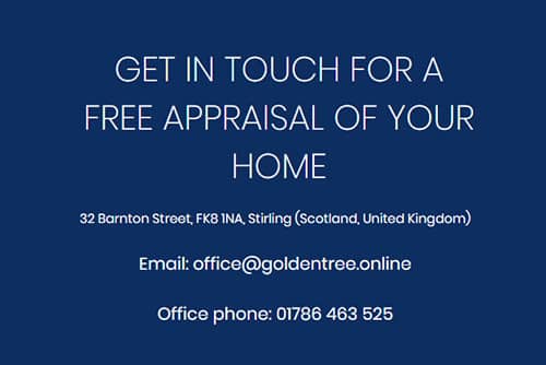 Golden Tree Estates, Estate Agents, Stirling, Lettings, Rent, Tenants, Sales, Buy, Sell, Landlords, Shorts Lets, Professional Properties, Commercial, Register, Valuation, Property Management